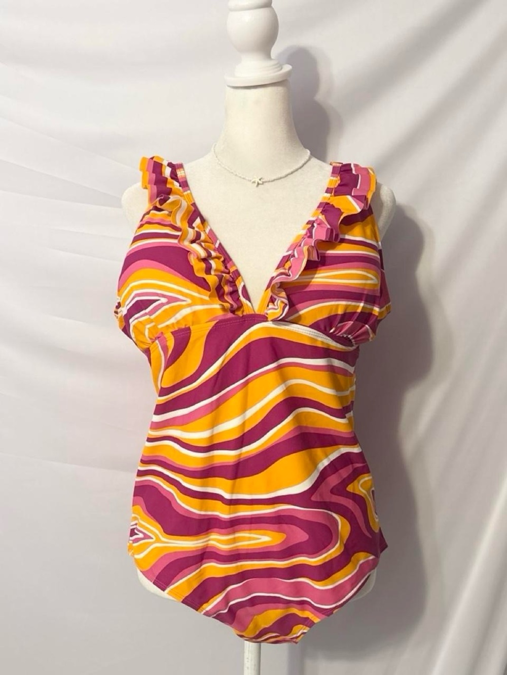Serra Colorful Ruffled One Piece Swimsuit